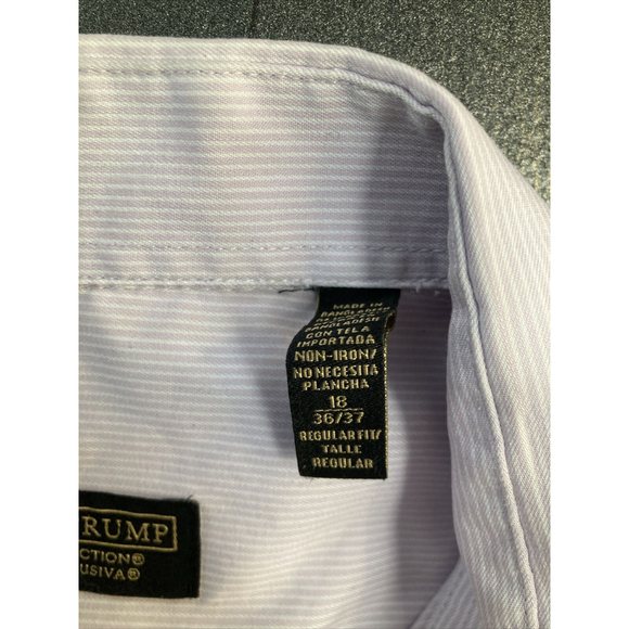 Donald Trump Men’s Dress Shirt Men 18 36/37 Button Up French Cuff - Picture 3 of 13
